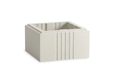 ELEMENT PILIER RIGATO 30X30CM HT 17.1CM BLANC